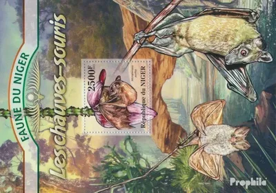 Produktbild von Briefmarken Niger 2013 Mi Block 162 (kompl. Ausg.) postfrisch Fledermäuse (Micropteropus pusillus)