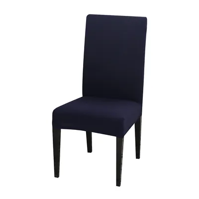 Obrázok produktu pre Stretch Unicoloured Chair Cover, moderný elastický poťah na stoličky pre domácu kuchyňu, modrý