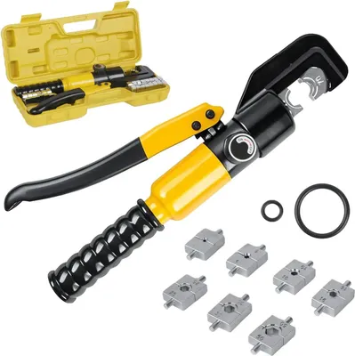 Zdjęcie produktu dla Zaciskarka hydrauliczna - ręczna, do zaciskania - 8 ton - 4–70 mm² - do zastosowań domowych - żółta