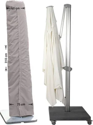 Produktbild von Raffles Covers Schutzhaube für Sonnenschirme bis 500 cm rund | Atmungsaktiv | Wasserdicht | UV-beständig | Doppelnähte | Inklusive Befestigungsstab