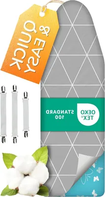 Productafbeelding van Turbo strijkplankovertrek 120x45 cm - 50% sneller strijken, universele pasvorm, 5-laags met warmte- en stoomreflectie
