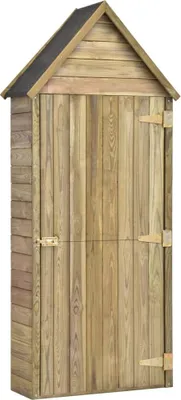 Produktbild von Garten-Geräteschuppen mit Tür 69,5x32x178 cm Kiefer Imprägniert