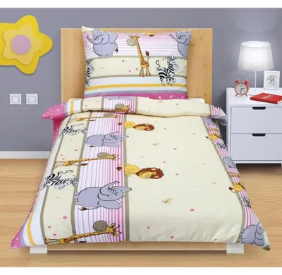 Obrázek produktu pro Bavlněné povlečení dětské junior - 140x200 cm. 70x90 - růžová