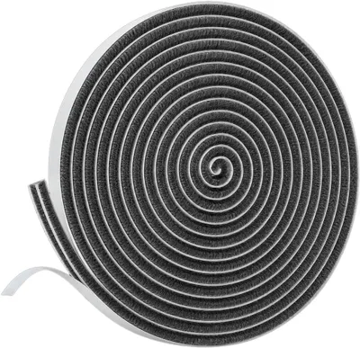 Image de Brosse d'étanchéité adhésive, 10 mètres x 9 mm x 9 mm, pour portes coulissantes, isolation phonique