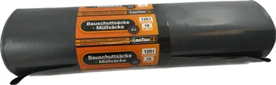 Immagine prodotto di Sacco per rifiuti edili 10 pz. Fodera per bidoni 120L Extra strong 97mµ nero CTS5082