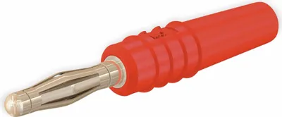Produktbild von STÄUBLI SLS205-L Lamellenstecker, 2 mm, vergoldet, rot