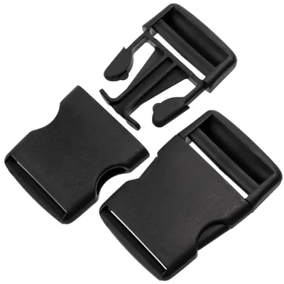 Schnellverschluss-Set, 15 Stück, schwarz, 40 mm, für Rucksäcke