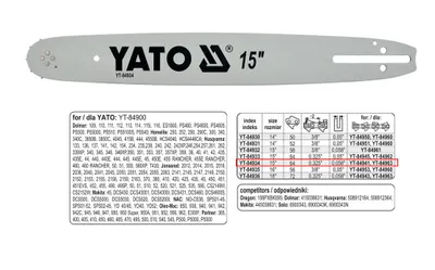 Obrázek produktu pro Yato YT-84934, 1 kusů, Ocel