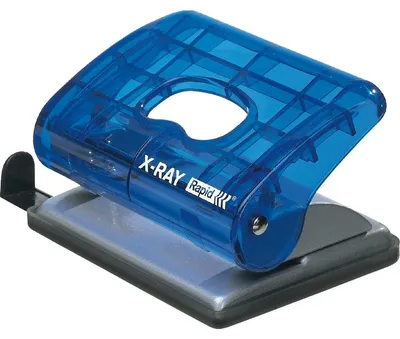 Produktbild von Bürolocher EC20 Kunststoff/Metall 20 Blatt transparent blau.