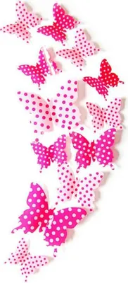 Produktbild von Oblique Unique 3D Schmetterlinge 12er Set Wandtattoo Wandsticker Wanddeko - Punkt
