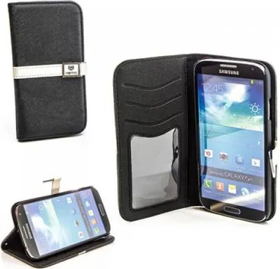 Produktbild von Samsung Galaxy S4 (i9500) Numia Bookstyle Slim Schwarz-Weiss