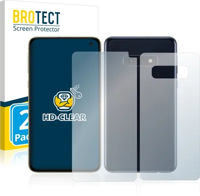 Produktbild von 2x Für Samsung Galaxy S10e (Display+Rückseite) Schutzfolie BROTECT Displayschutz Display Schutz Folie Klar Transparent