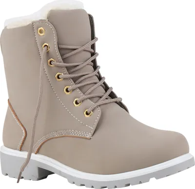 Obrázek produktu pro Mytrendshoe Warm Lined Worker Boots Dámské outdoorové kotníkové boty Robust 814346, Barva: šedá, Velikost: 38