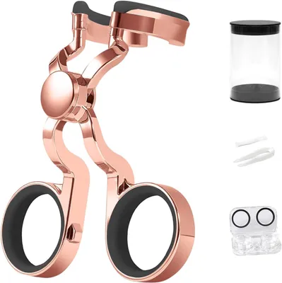 Imagen del producto de Dispositivo ergonómico y seguro para facilitar la colocación de lentes de contacto, compatible con todos los tipos de lentes, que incluye un estuche de almacenamiento, ideal para uso doméstico y