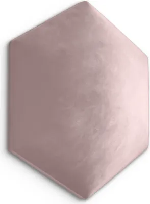 Obrázok produktu pre Muralo Čalúnený panel HEXAGON WALL PILLOWS Čalúnenie stien Čelo postele Nástenný panel Svetloružový 30 cm x 26 cm