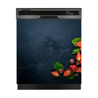 Produktbild von Magnete Dekorative 60x60 cm Küche Magnetmatte Spülmaschine - Erdbeeren und Schokolade