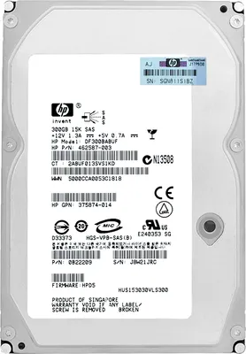 Immagine prodotto di Disco rigido HP DF300BABUF 300GB 15000Rpm SAS 3,5" pollici 462587-003