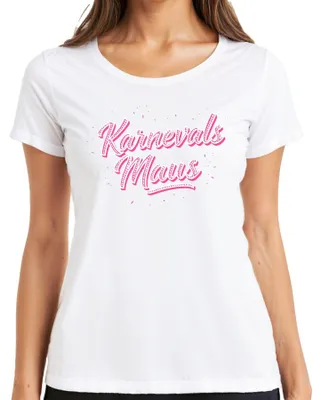 Produktbild von Karnevals Maus Karneval Fasching Konfetti Rosa Niedlich Kostüm Damen T-Shirt, Weiß, XL