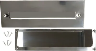 Image de KOTARBAU® Clapet de dépôt de courrier pour portes d'entrée 275 x 90 mm Cache de dépôt extérieur Clapet de dépôt de journaux Acier inoxydable