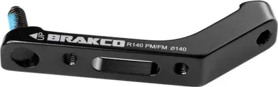 Produktbild von Brakco Flatmount/postmount 140 Mm Hinterer Scheibenbremszangenadapter Für Fahrrad Silber Silber One Size