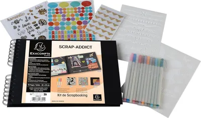 Productafbeelding van EXACOMPTA 16801E EXACOMPTA Scrapbooking-set SCRAP ADDICT, zwart