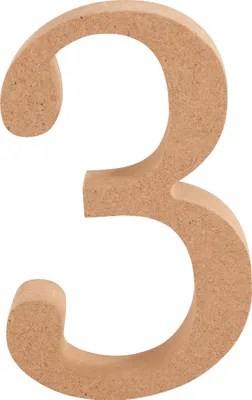 Produktbild von VBS MDF Zahl 8 cm hoch 1.5 cm tief ideal für Bastelprojekte und Dekoration