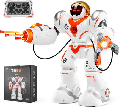 Produktbild von VEVOR RC-Roboterspielzeug für Kinder, programmierbarer ferngesteuerter Smart-Roboter mit Kampfmodus und Kugeln, interaktiver laufender und tanzender Roboter , Geburtstagsgeschenk