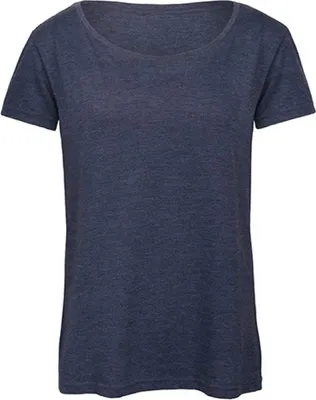 Produktbild von B&C TW056 | DamenTriblend T-Shirt /Sehr langlebig, flexibel, faltenfrei - Farbe: Heather Navy - Größe: S