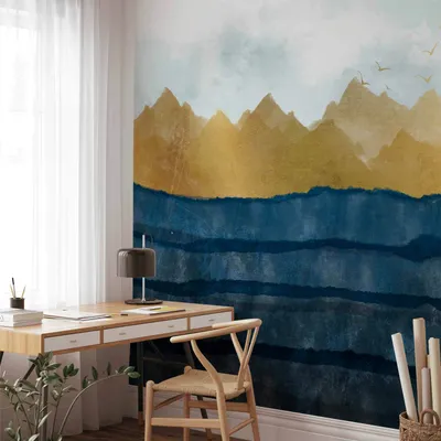 Produktbild von Selbstklebende Folie Fototapete - Dawn in the Mountains - Second Variant 245x175 cm Landschaften c-A-10003-a-b