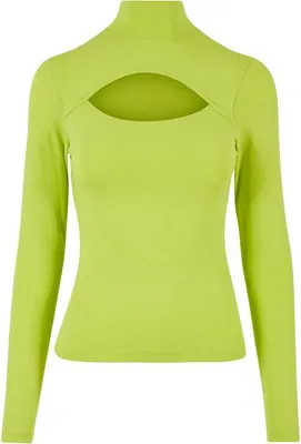 Obrázok produktu pre Urban Classics Dámske tričko s dlhým rukávom a výstrihom frozenyellow - S