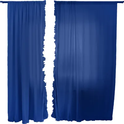 Obrázok produktu pre Záclona Záves Okenný S Volánom Do Obývačky Spálňa 150X250 Cm Námornícka Modrá