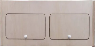 Image de Armoire murale pour caravane et camping-car 80 cm x 35 cm x 35 cm - Armoire suspendue pour camping-car - Contreplaqué de bouleau - Cloison - Meuble de rangement - Légère - Non traitée - Fermeture en douceur - Boutons-pression - Trous pré-percés - Kit de fixation