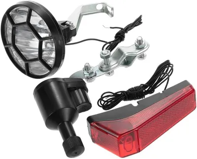 Immagine prodotto di Kit di illuminazione per bicicletta, sicurezza, bicicletta, faro anteriore, luce anteriore, luce posteriore, dinamo, faro