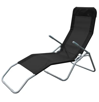 Produktbild von Saunaliegen Bäderliegen schwarz 142x58x99cm Sonnenliege Gartenliege Strandliege