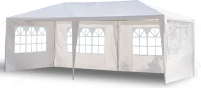 Produktbild von FCH 3 x 6 m Vierwandzelt mit Spiralrohren Wasserdichtes , Weiß
