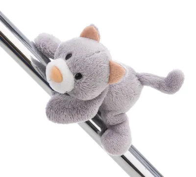 Produktbild von Nici Magnet Katze Felli 12 cm grau/weiß Plüschkatze