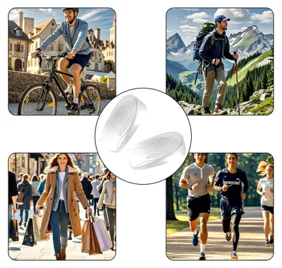 Produktbild von 1 Paar Silikon Fersenpolster 2 cm für Fersensporn und Achillessehne