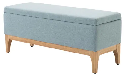 Produktbild von Skandinavische Design-Polsterbank mit Stauraum, 110 x 39 x 45 cm šC Hellblau