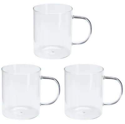 Produktbild von Großer Becher aus Glas VUNI mit Henkel, 3 x 400 ml