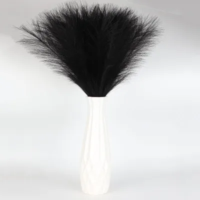 Kunst-Pampasgras 40 Stk., schwarz, 42 cm, Seidenstoff