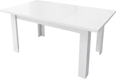 Produktbild von okwish Esstisch Küchentisch Klappbarer Esstisch mit Stauraum ,Kaffee-Freizeittisch, Offener Stauraum, Platzsparend, Weiß