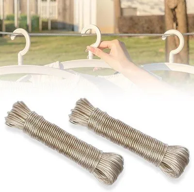 Immagine prodotto di Corda da bucato in acciaio da 20 m, spessore 0,3 cm, per giardino, balcone e campeggio