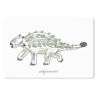 Produktbild von MuchoWow® Schreibtischunterlage Kinderzimmer - Ankylosaurus - Dinosaurier - Jungen - Mädchen - Kinder 60x40 cm - XXL Mauspad - Großes Mauspad