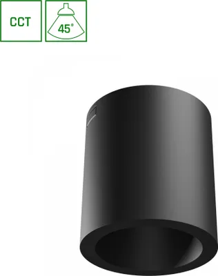 Productafbeelding van Spectrum LED plafondlamp Chloe, zwart, rond, 7W, 560lm, CCT 2700K/4000K/6000K, 45°, UGR < 19