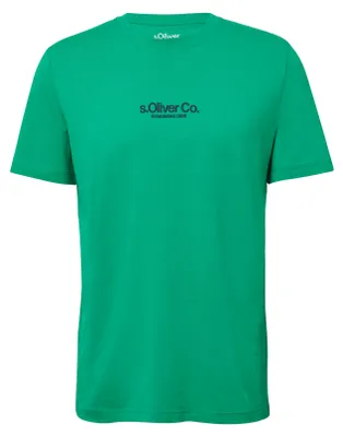 Produktbild von s.Oliver T-Shirt Regular Fit mit Logo-Print, Rundhalsausschnitt, kurze Ärmel aus Baumwolle