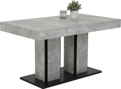 Produktbild von Hela Säulentisch Rose Nachbildung Betonoptik/Anthrazit, 140-180x80x76 cm