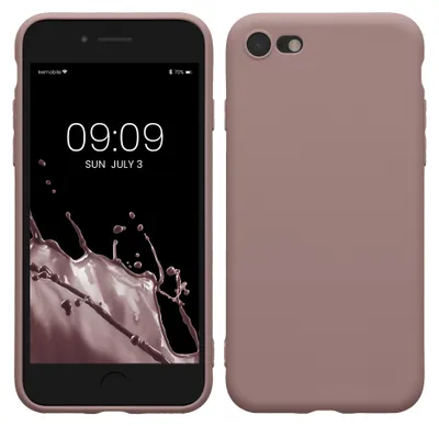Produktbild von kwmobile Handyhülle für Apple iPhone SE (2022) / SE (2020) / 8 / 7 Hülle - weiches Handy Silikon Case - Schutzhülle Cover - Nude Lilac