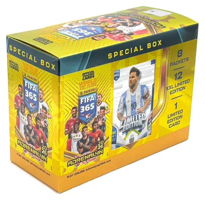 Immagine prodotto di Carte collezionabili FIFA 365 Adrenalyn XL 2026 - 1 confezione speciale -  Verso la Coppa del Mondo FIFA 2026