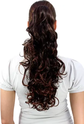 Produktbild von WIG ME UP Haarteil, langer, gelockter Zopf, natürlicher Braun-Mix C-128-2T33