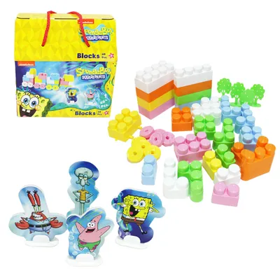 Produktbild von Spongebob Schwammkopf Bausteine Box - 40 Klemmbausteine